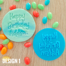 Load image into Gallery viewer, Happy Birthday Personalised Fondant Stamp