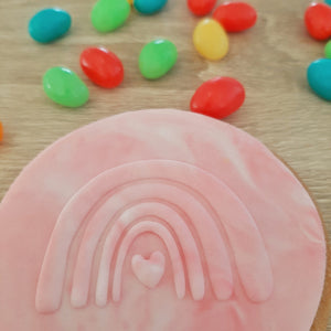 Rainbow (raised) Fondant Stamp