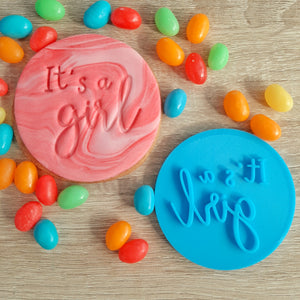 It's a Girl Fondant Stamp