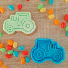 Load image into Gallery viewer, Tractor Cookie Cutter &amp; Fondant Stamp