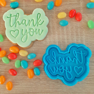 Thank You Cookie Cutter & Fondant Stamp