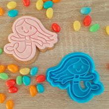 Load image into Gallery viewer, Mermaid Cookie Cutter &amp; Fondant Stamp