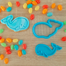 Load image into Gallery viewer, Whale Cookie Cutter &amp; Fondant Stamp