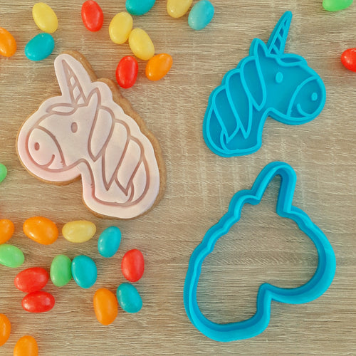 Unicorn Cookie Cutter & Fondant Stamp