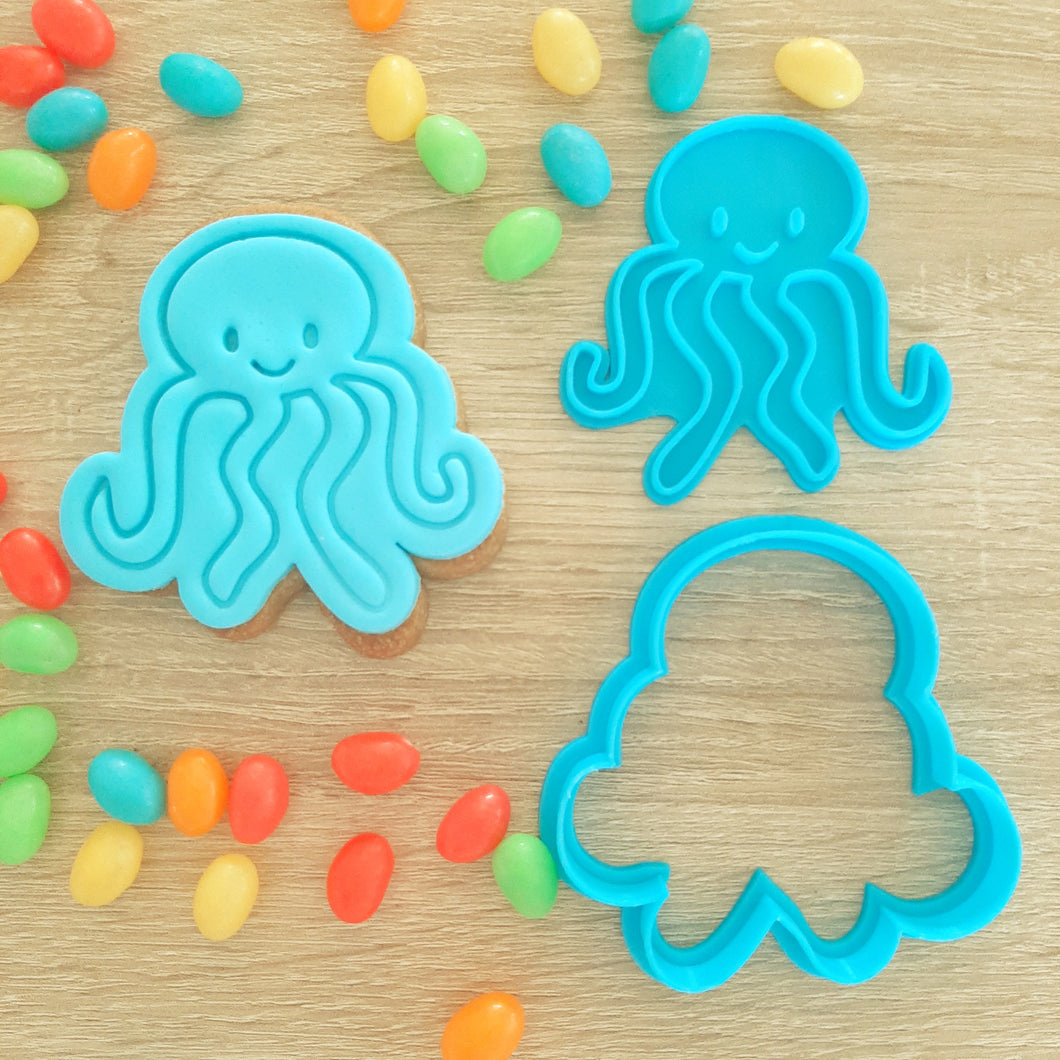 Octopus Cookie Cutter & Fondant Stamp
