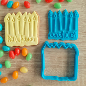 Rā Whānau Candles Cookie Cutter & Fondant Stamp