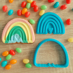 Rainbow Cookie Cutter & Fondant Stamp