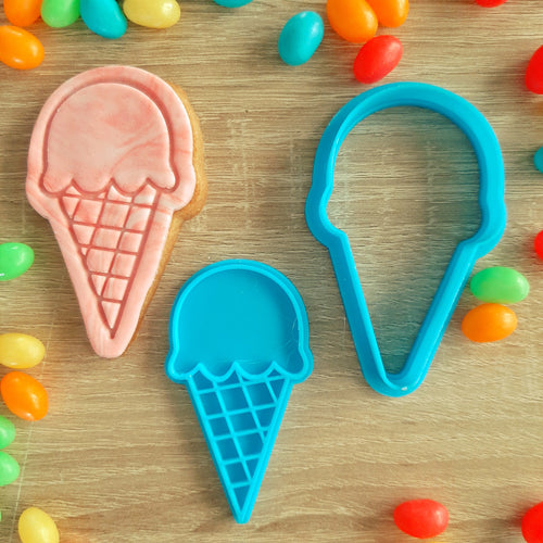 Ice Cream (single scoop) Cookie Cutter & Fondant Stamp