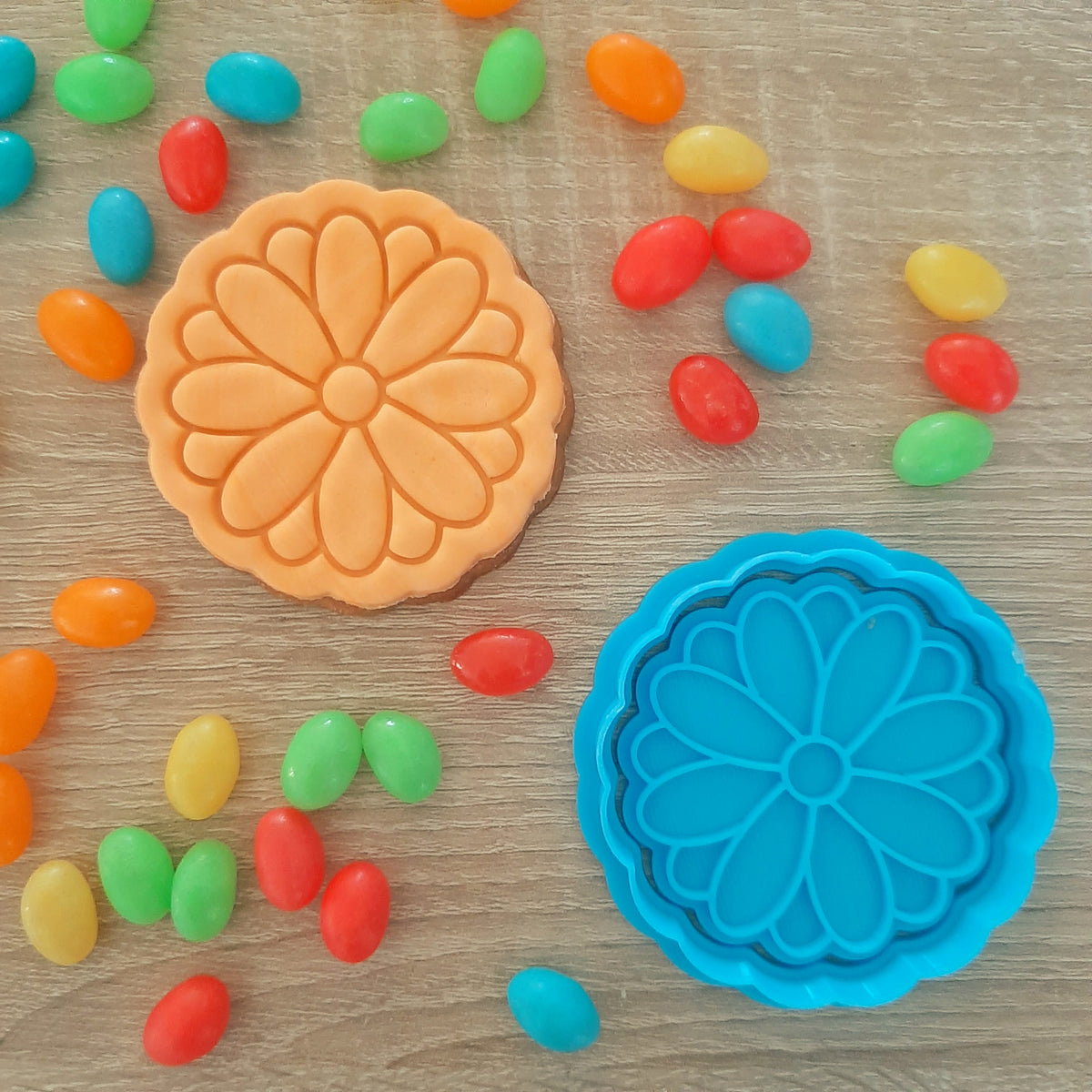 Flower Cookie Cutter & Fondant Stamp – Little Monkey NZ