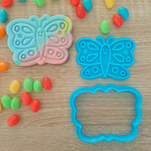 Load image into Gallery viewer, Butterfly Cookie Cutter &amp; Fondant Stamp