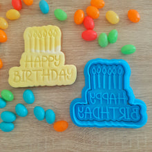 Load image into Gallery viewer, Happy Birthday Candles Cookie Cutter &amp; Fondant Stamp