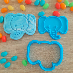 Elephant Cookie Cutter & Fondant Stamp