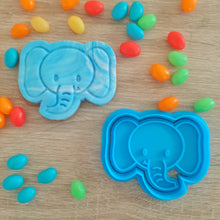 Load image into Gallery viewer, Elephant Cookie Cutter &amp; Fondant Stamp