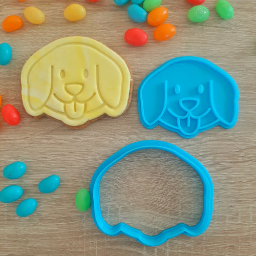 Dog (golden retriever) Cookie Cutter & Fondant Stamp