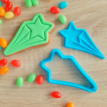 Load image into Gallery viewer, Shooting Star Cookie Cutter &amp; Fondant Stamp