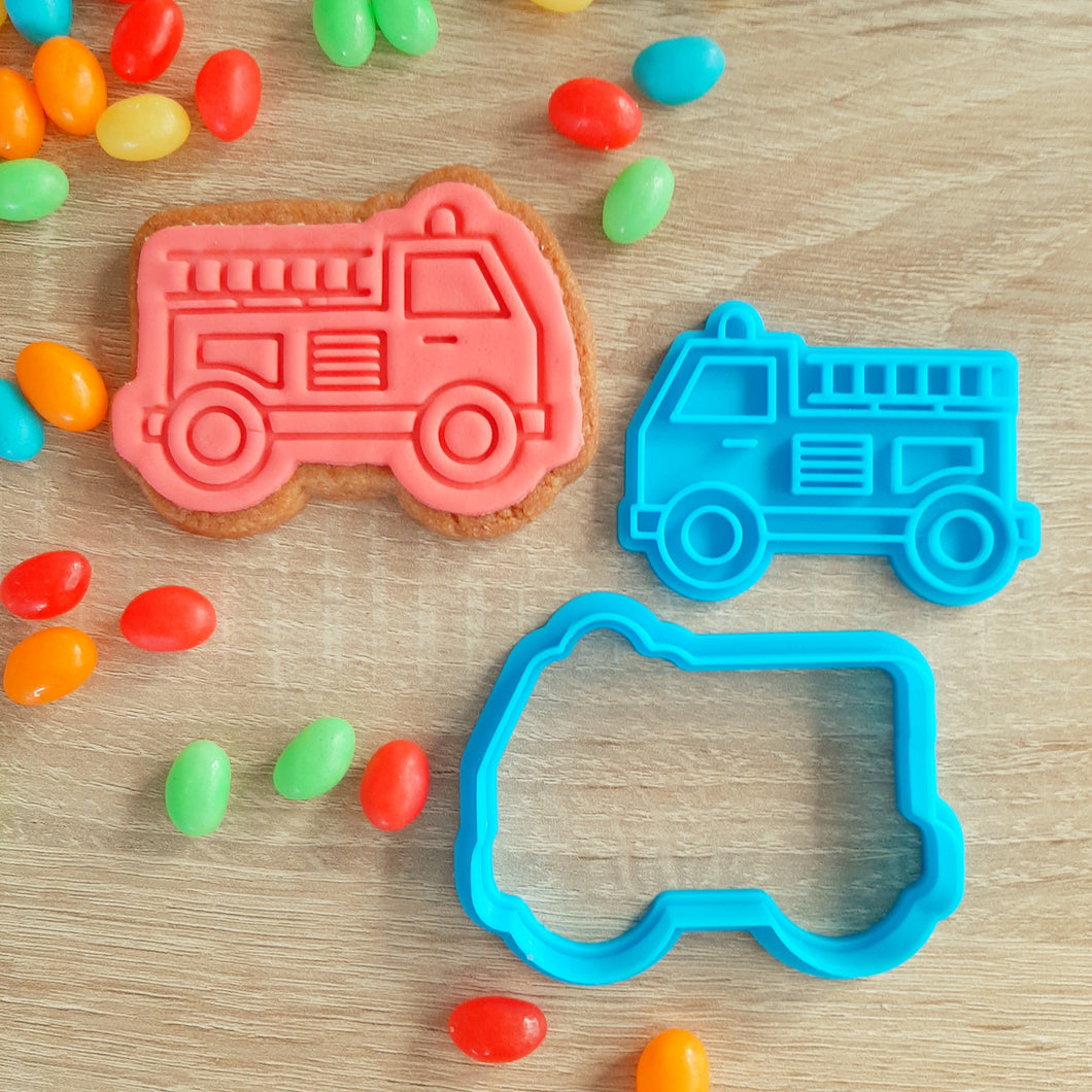 Fire Truck Cookie Cutter & Fondant Stamp