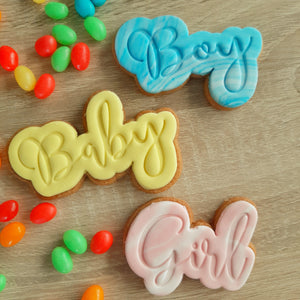 Girl Text Cookie Cutter & Fondant Stamp