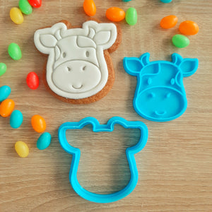 Cow Cookie Cutter & Fondant Stamp