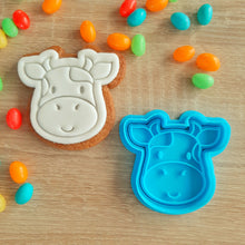 Load image into Gallery viewer, Cow Cookie Cutter &amp; Fondant Stamp