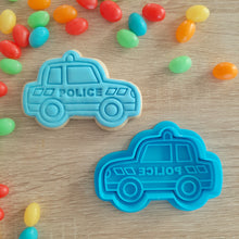 Load image into Gallery viewer, Police Car Cookie Cutter &amp; Fondant Stamp