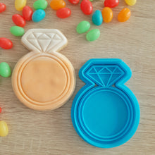 Load image into Gallery viewer, Miss to Mrs (Diamond Ring) Cookie Cutter &amp; Fondant Stamp (3 piece set)