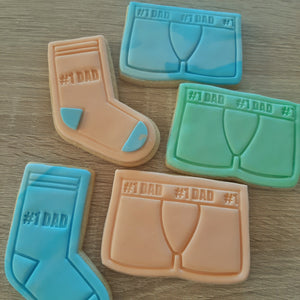 #1 Dad Sock Cookie Cutter & Fondant Stamp
