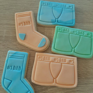 #1 Dad Underwear Cookie Cutter & Fondant Stamp