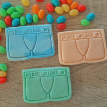 Load image into Gallery viewer, #1 Dad Underwear Cookie Cutter &amp; Fondant Stamp