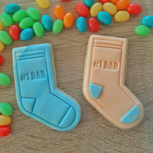 #1 Dad Sock Cookie Cutter & Fondant Stamp