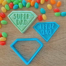 Load image into Gallery viewer, Super Dad Cookie Cutter &amp; Fondant Stamp