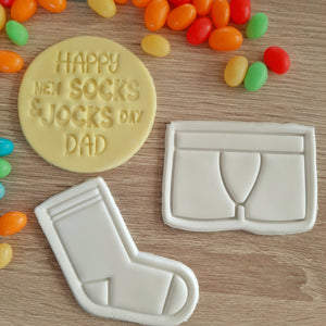 Happy New Socks & Jocks Day Fondant Stamp