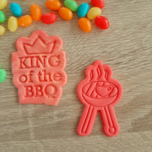 Load image into Gallery viewer, King of the BBQ Cookie Cutter &amp; Fondant Stamp