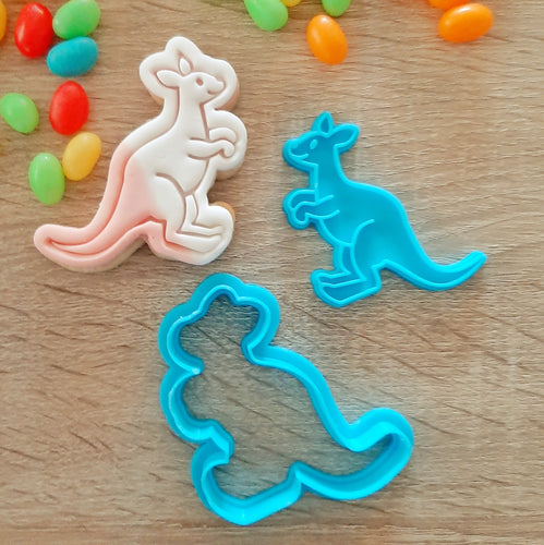 Kangaroo Cookie Cutter & Fondant Stamp