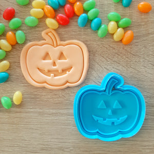 Carved Pumpkin Cookie Cutter & Fondant Stamp