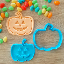 Load image into Gallery viewer, Carved Pumpkin Cookie Cutter &amp; Fondant Stamp