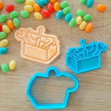 Load image into Gallery viewer, Toolbox Cookie Cutter &amp; Fondant Stamp