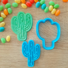Load image into Gallery viewer, Cactus Cookie Cutter &amp; Fondant Stamp