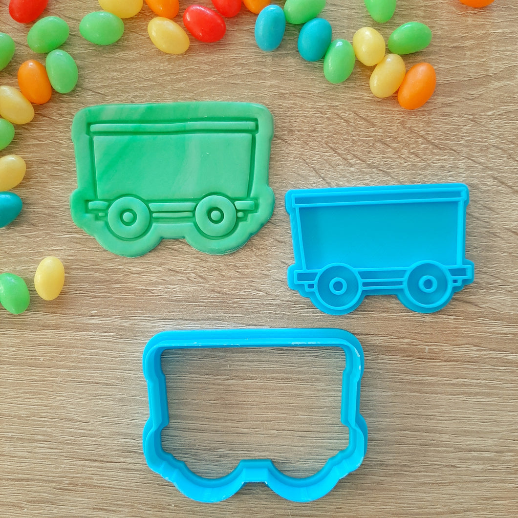 Train Carriage Cookie Cutter & Fondant Stamp