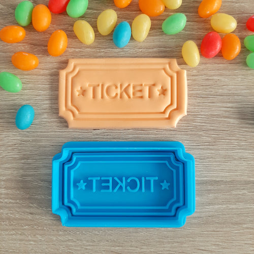 Ticket Cookie Cutter & Fondant Stamp