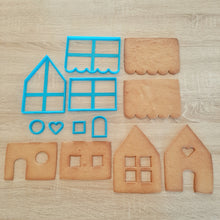 Load image into Gallery viewer, Large Gingerbread House Cookie Cutter Set