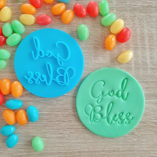 God Bless Fondant Stamp