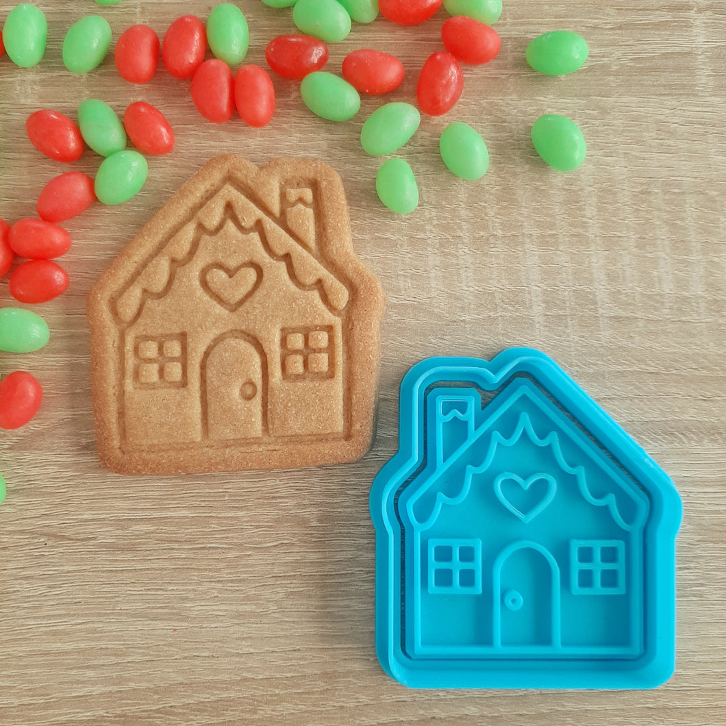 Gingerbread House Cookie Cutter & Fondant Stamp