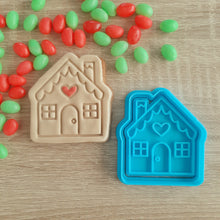 Load image into Gallery viewer, Gingerbread House Cookie Cutter &amp; Fondant Stamp