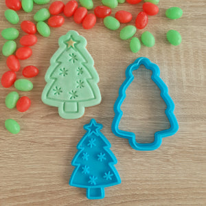 Christmas Tree Cookie Cutter & Fondant Stamp