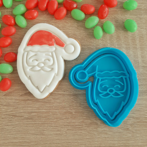 Santa Head Cookie Cutter & Fondant Stamp