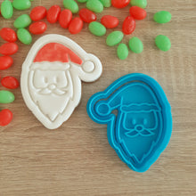 Load image into Gallery viewer, Santa Head Cookie Cutter &amp; Fondant Stamp