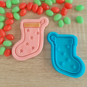 Stocking Cookie Cutter & Fondant Stamp