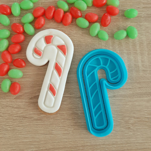 Candy Cane Cookie Cutter & Fondant Stamp