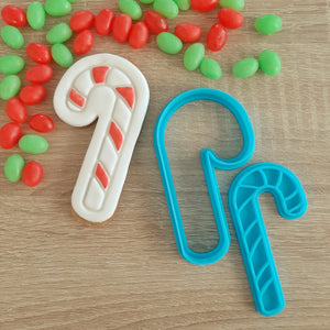 Candy Cane Cookie Cutter & Fondant Stamp