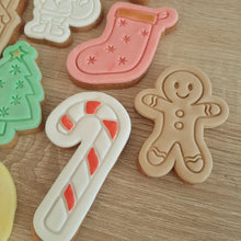 Load image into Gallery viewer, Candy Cane Cookie Cutter &amp; Fondant Stamp